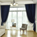 2019 New Mazarine Dutch Velvet Curtains Screen Hotel Fabric Window Valance European Curtain for Living Room Bedroom Customized