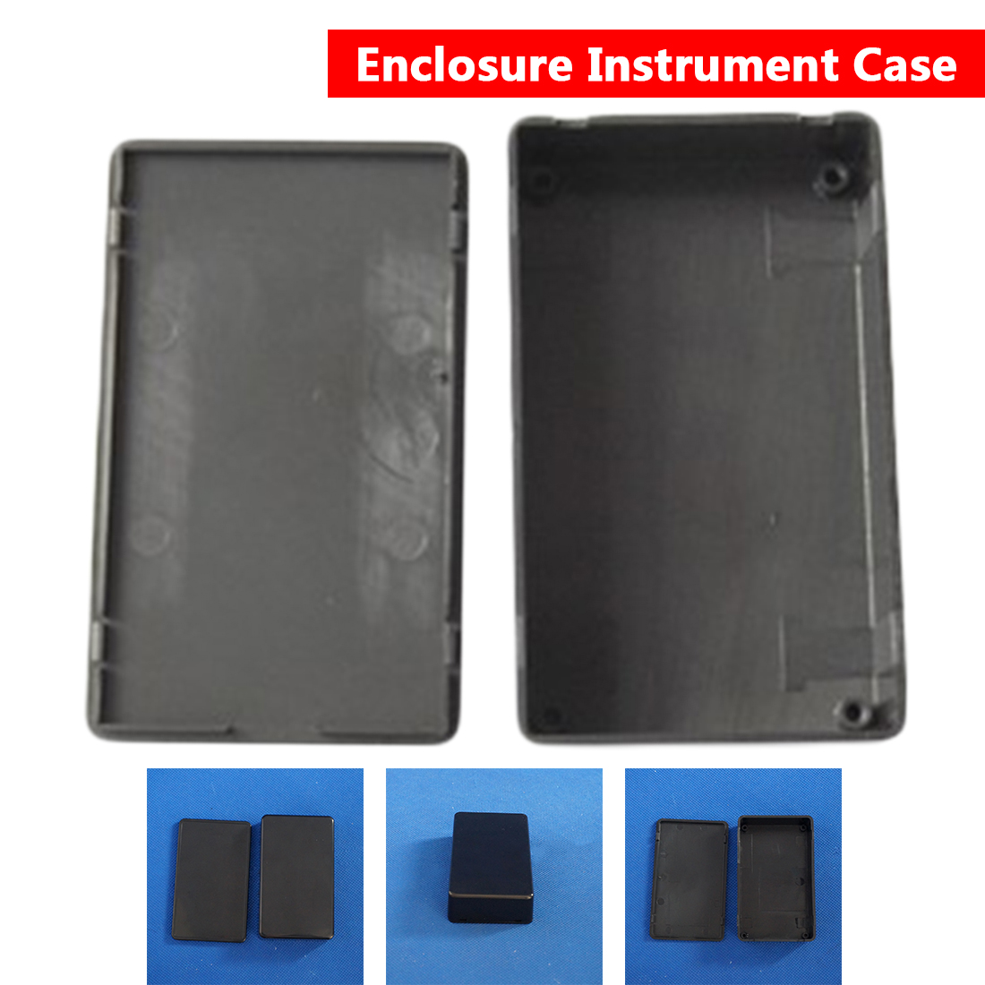 Enclosure Instrument Case Electrical Supplies DIY 100X60X25MM Black Plastic Electronic Project Box