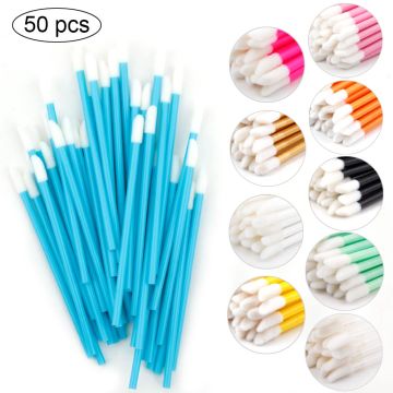 50pcs Lipstick Brush Gloss Wands Applicator Lip Brush Mascara Wands Micro Brush Cosmetics Disposable Makeup Applicators Tools