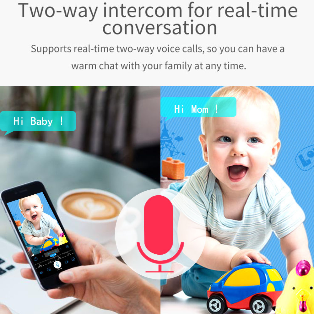 Baby Monitor With Camera 1080P 2MP IP Camera WiFi IR Night Vision Two Way Audio Alarm Baby Sleeping Nanny Cam Baby Video Monitor