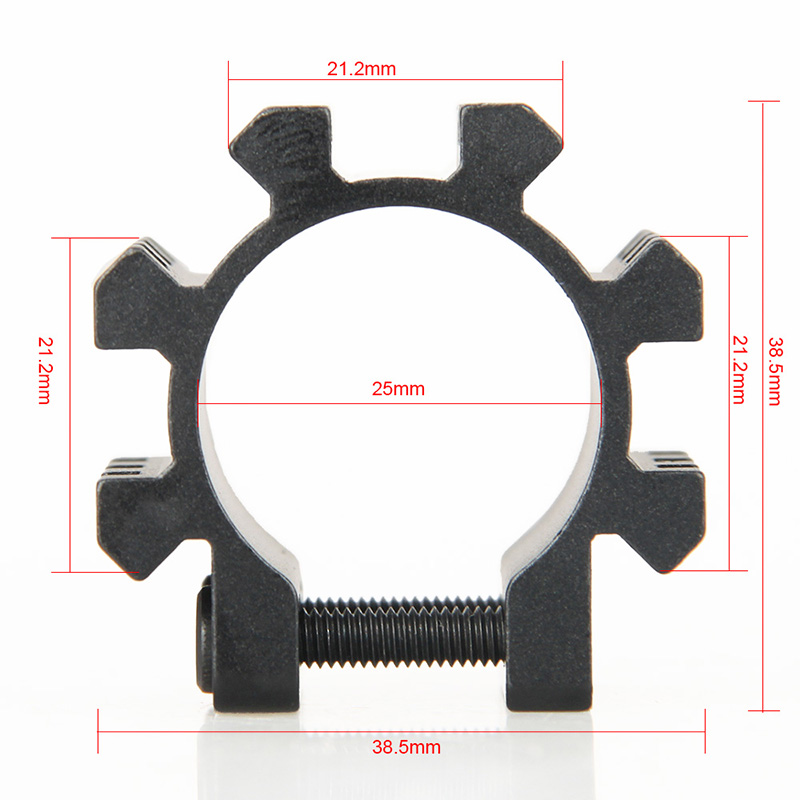 Diameter 25mm Ring Tactical 3 Picatinny Rails Per Side Fit for 12 Gauge 5 Position Barrel Mount 5 Attachment Points
