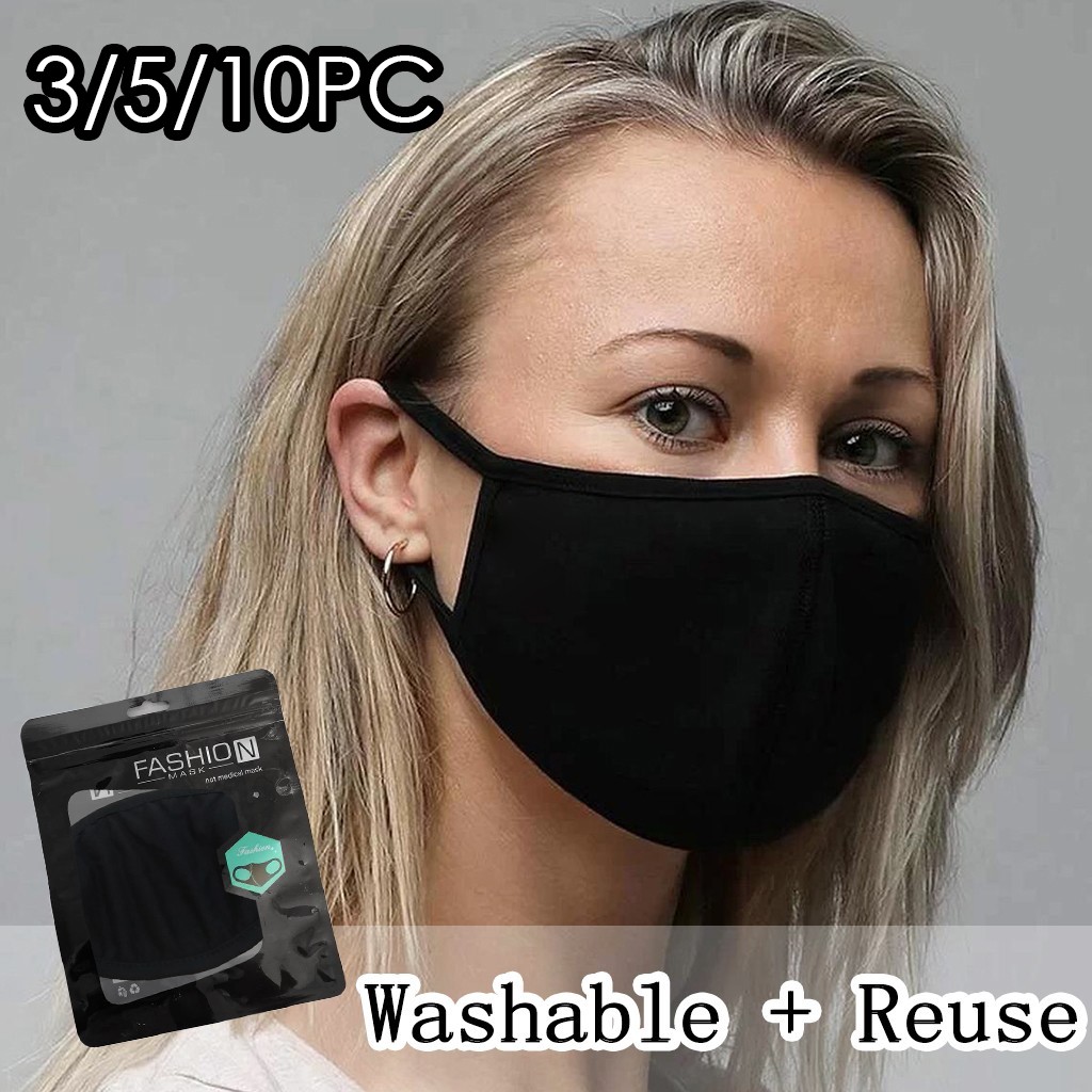 3/5/10 Pcs Cotton Ski Fasemask Reusable Fashion Washable Ski Fase Maksk For Germ Protection For Adults Breathable Bandana