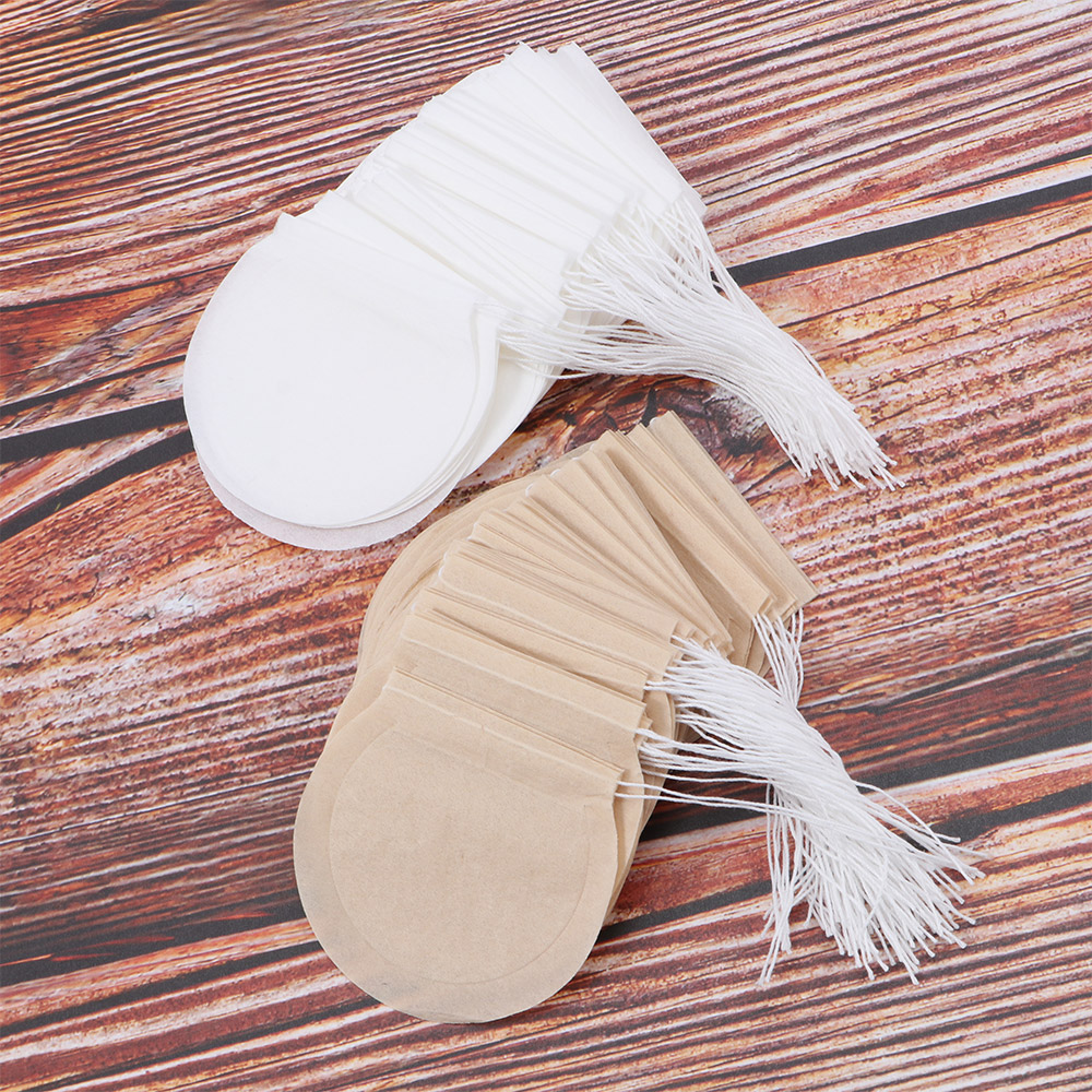 100 Pcs/Lot Round Tea Bags Empty Scented Tea Filter Bag With String Tie Heal Seal Paper Teabags For Herb Loose Tea Disposable