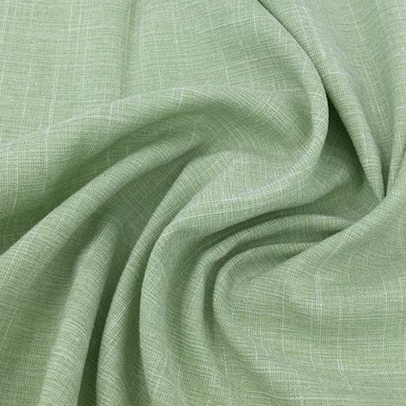 Soft Solid Light Green Stretch Linen Cotton Fabric For Dress Shirts, White, Black, Blue, Pink, Beige, Khaki, By The Meter