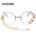 Cute Bowknot Lollipop Pendant Optical Glasses Handmade Round Girls Decorative Eyeglasses Clear Lens Glass Frame