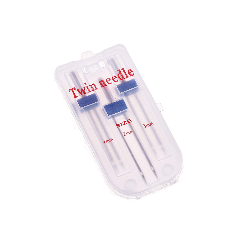 3Pcs/Set Double Twin Needles with Plastic Box for Household Sewing Machine Needles 3 Sizes 2.0/90 3.0/90 4.0/90 Sewing Tool