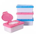 1pc 80 Sheets Dry Wet Tissue Paper Box Stroller Portable Plastic Baby Wipes Napkin Press Tissue Case Holder Container Baby Care