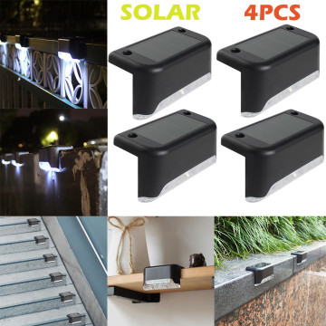 #20 4PCS LED Solar Path Stair Outdoor Light Garden Yard Fence Wall Landscape Lamp Home improvement Home accessories