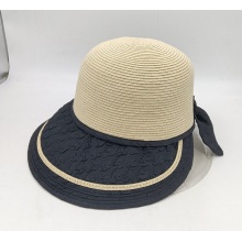 Fashional finer paper briad with printed cloth hat