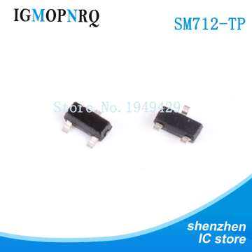 50PCS SM712-TP SM712-T SM712 SOT23 ESD suppressor /TVS diode 12V, 1.0uA New