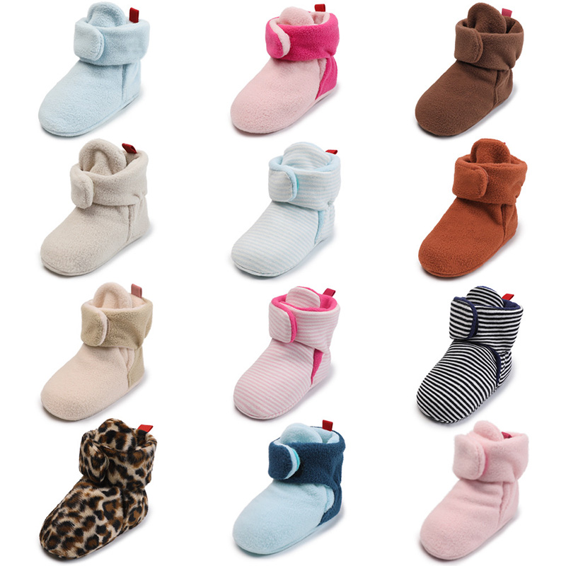 Hot Baby Newborn First Walkers Unisex Cozie Faux Fleece Bootie Winter Warm Infant Toddler Crib Shoes Classic Floor Boys girls