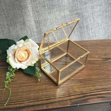 Geometric Glass Style Earrings Ring Jewelry Box Table Container for Displaying Jewelry Keepsakes Jewelry Findings Home Decor