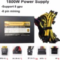 T.F.SKYWINDINTL 1800W Asic bitcoin power Supply 1800W ETH power supply ATX Mining Machine supports 8 GPU Cards For BTC Antiminer