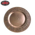 Rose Gold Plastic Plate with Metallic Finish