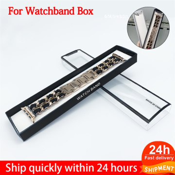 Simple Watch Strap Box Case for Apple Watch Band 6 SE 5 4 3 srtrap Box 38/40/42/44MM for Leather Silicone Nylon Milanese Band