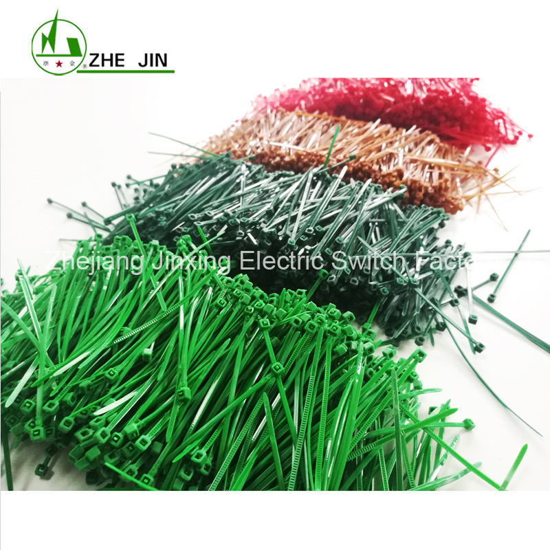 ZHEJIN(1000pcs)ZJ-3*80(3.2" X14lbs)Colour Nylon Cable Tie green/black green/brown/red Color Plastic Zip Trim Wrap (width:1.9mm)