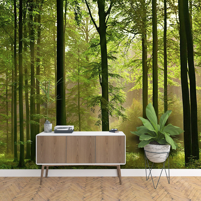 Custom Mural Wallpaper Modern 3D Primary Forest Nature Scenery Wall Painting Living Room Sofa Backdrop Wall Papers For Walls 3 D