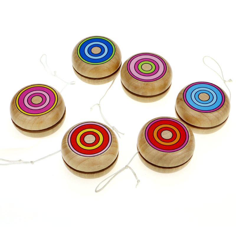 1Pcs Yoyo Wooden Toys 4.5cm Wooden YO-YO Ball Spin Professional Yo-yo Classic Toys For Child Gift I0056