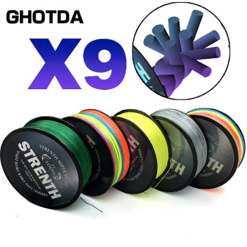 GHOTDA Braided Fishing Lines PE 300M 4 Strand 8 Strand 9 Strand Weaves Multifilament Fishing Rope