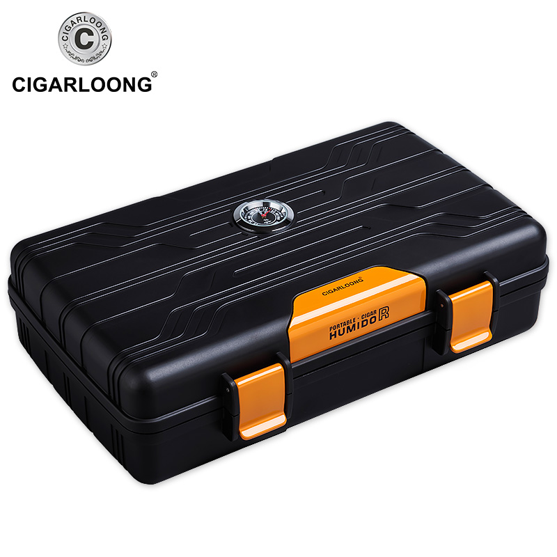 CIGARLOONG Cigar Box Travel Portable 10 sticks Cigar Moisturizing Case Cigar Humidor CA-01