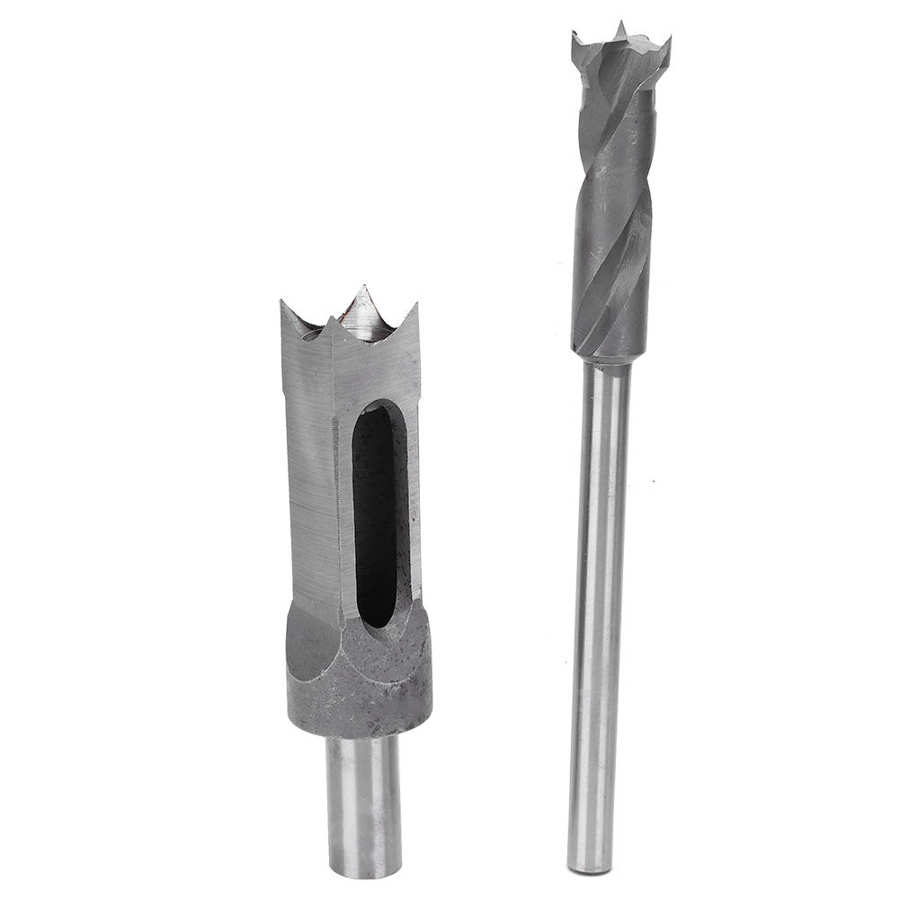 Square Hole Drill Bits Diamond Drill 25mm Woodworking Bearing Steel Square Hole Drill Bits Drill Bit Adapter Set
