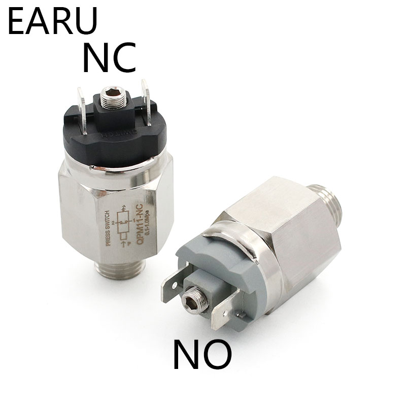 1/4" 1/8'' Micro Pressure Adjustable Diaphragm Hydraulic Switch QPM11-NC / QPM11-NO Pressure Switch Wire External Thread Nozzle