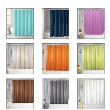 180*180cm Solid Bathroom Shower Curtains for Bath Waterproof Fabric Solid Bathroom Curtain Mildewproof Curtains