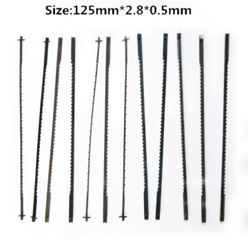 12Pcs 125mm Pinned Scroll Saw Blades Cutting Tools TPI 10 Power Tools For Cutting Wood Woodworking Power Tools Accessories