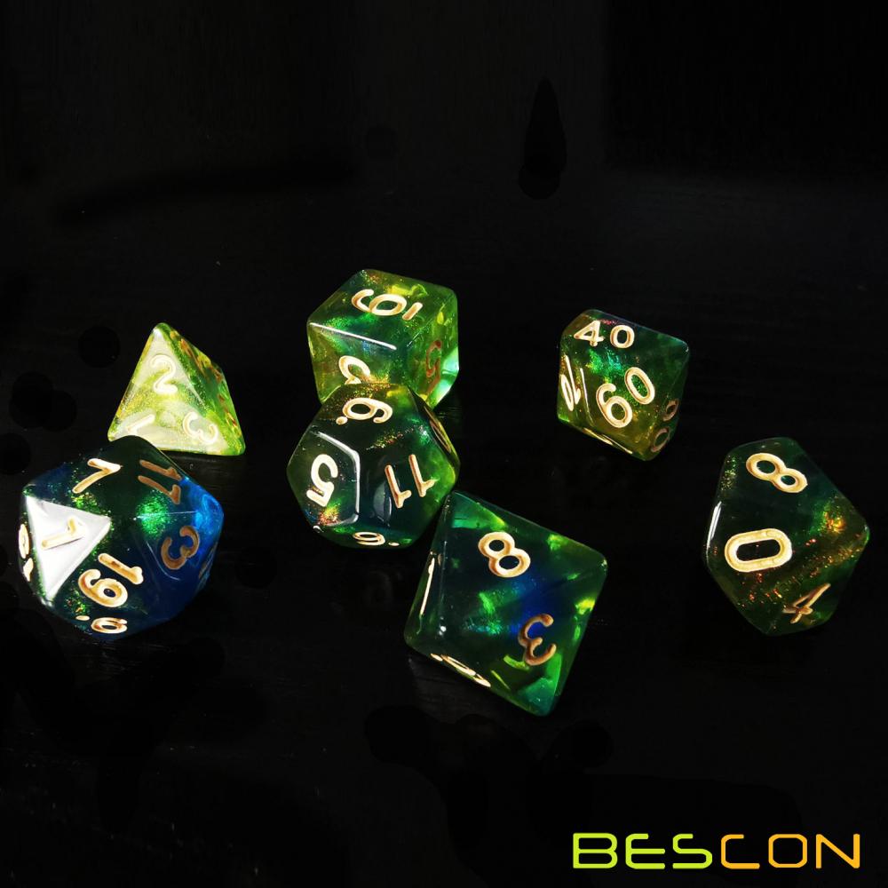 Azure Stone Polyhedral Dice Set Of 7 3