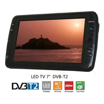 7inch Portable Car TV Television DVB-T2 DVB-T digital Car TV With Dolby Rceiver /w AV USB Port MP3/MP4 Record TV Program