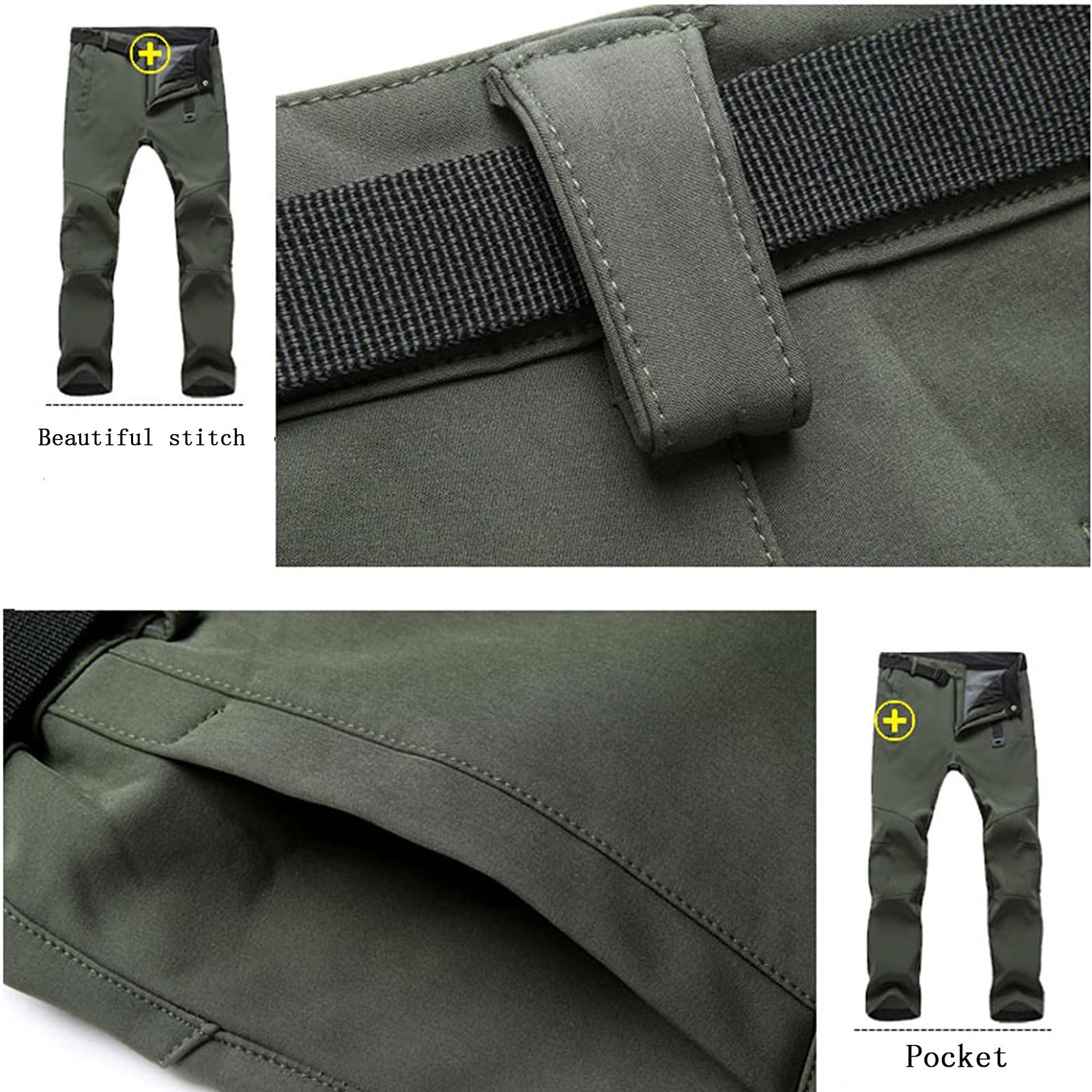 Outdoor Pants Hiking Pants Thick Fall Winter Thermal Fleece Sweat Absorbent Casual Men Hiking Pants Outdoor Camping#c