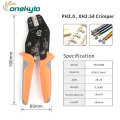 IWS-SN-01BM IWISS Ratchet Wire Cable Crimping Pliers Tool 0.08-0.5mm² for Dupont PH2.0 XH2.54 KF2510 JST Molex D-SUB Terminal