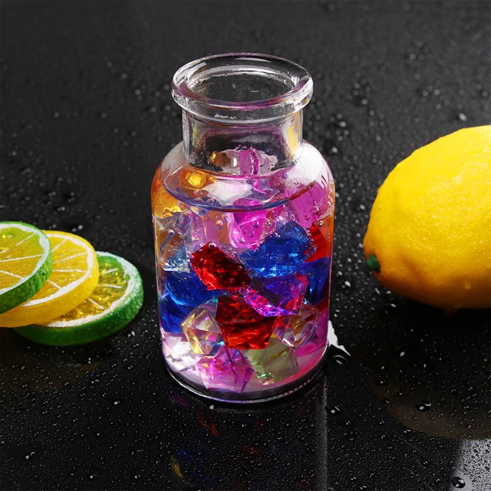50Pcs/Bag Colorful Vase Filler Pebble Aquarium Acrylic Stones Crystal Ice Cubes Fish Tank Ornament DIY Craft Home Decoration