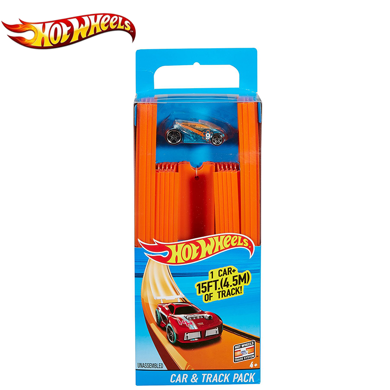 Hot Wheels 2019 New Track Toy Builder Straight With Diecast Car Connect Other Hotwheels BHT77 Brinquedo Pista For Birthday Gift