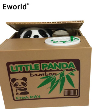 Eworld Cat Panda Automatic Storage Coin Bank Grey/Yellow/White Cat Money Box Money Saving Box Moneybox Birthday Gifts For Kids