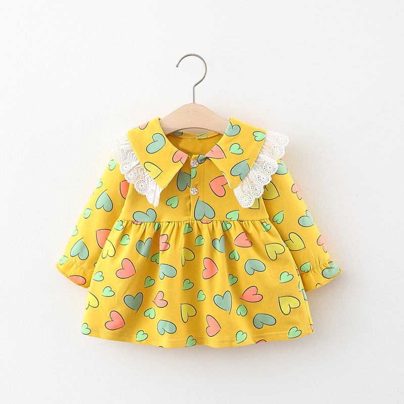 Melario Cute Spring Autumn Baby Dress Cotton Long Sleeve Infant Dress Print Princess Tutu Dress Fashion Baby Girls Clothing