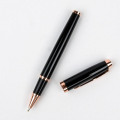 Rose Gold Clip Rollerball Pen Black White Grey 0.5mm Black Ink Business Office Metal Signature Pens for Gift with Pen Case