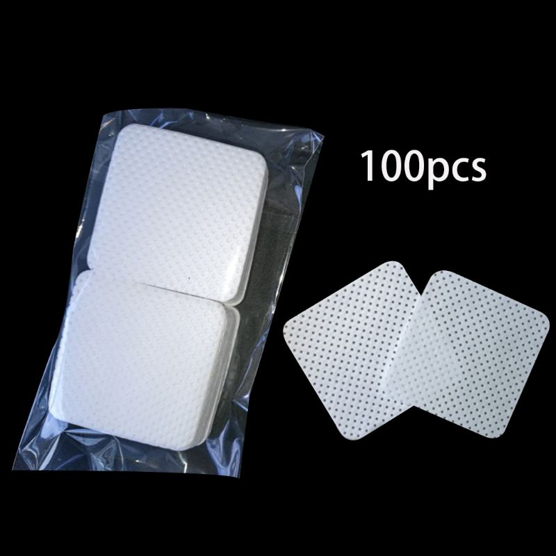 100Pcs/Bag Disposable Eyelash Extension Glue Removing Cotton Pad Bottle Mouth Wipes Patches Makeup Cosmetic Cleaning Tool