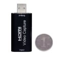 Mini Video Capture Card USB 2.0 HDMI-compatible Video Grabber Record Box fr PS4 Game DVD Camcorder HD Camera Recording Live