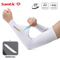 Santic Arm Warmers Men & Women Cycling Arm Sleeves Sun UV Protection Breathable Sports Anti-Sunburn Sleeves for Running Jogging