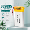 3.7V 500mAh 602035 Lithium li ion polymer Rechargeable Battery 602035 For DVR tachograph automotive bluetooth headphone Battery