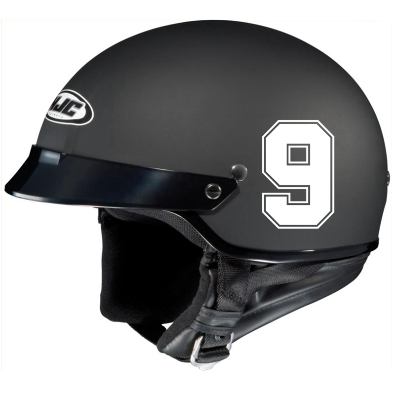 Tri Mishki HZX1182# racing number helmet decals car sticker funny Vinyl Decals Motorcycle Accessories Stickers