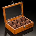 Top 8 Slots Wooden Watch Boxes Fashion Black Watch Storage Case With Lock Watch Display Gift Box Jewelry Gift Cases W033