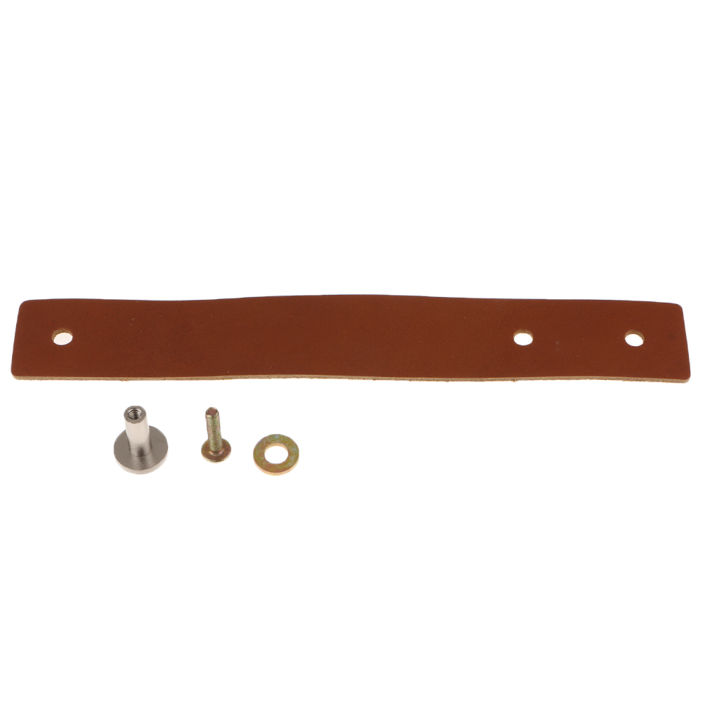 10x Minimalist Leather Single Hole Handmade Cabinet Door Knobs Drawer Loop Pulls Door Handles