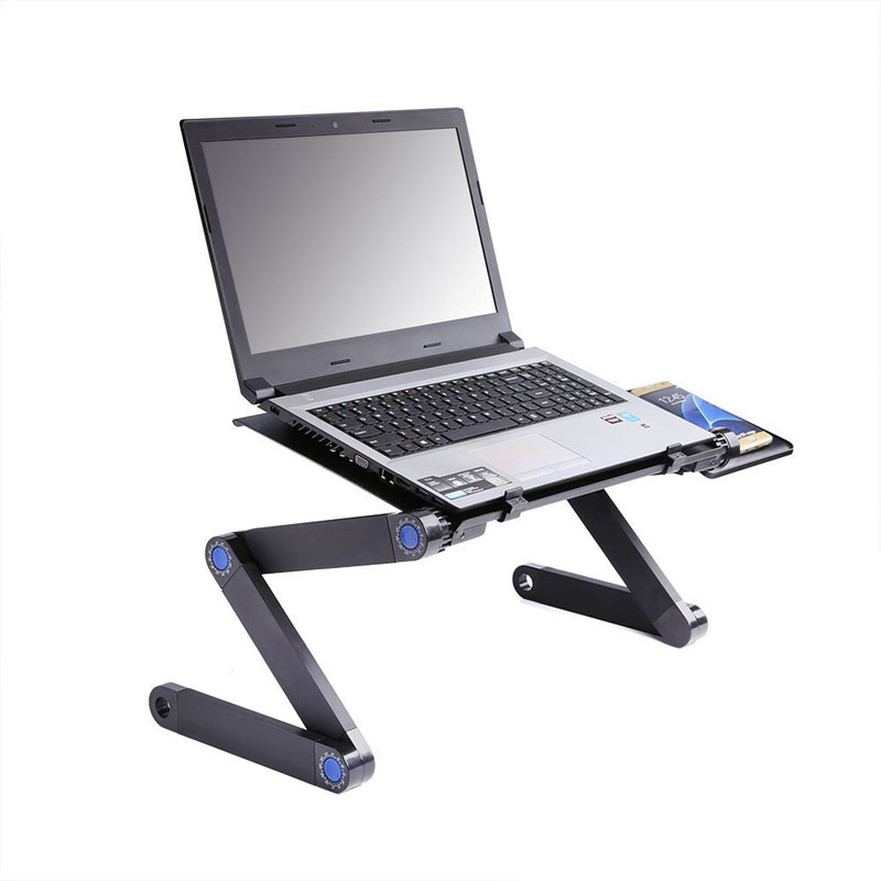 Adjustable Lifting Laptop Table Portable Computer Tray PC Table Stand Notebook Stand with Fan for Dropshipng