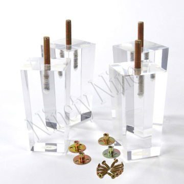 4Pcs 4/4.7inch Furniture table legs M8 Acrylic Furniture Leg Feet 100/120MM Coffee tea bar Stool chair Leg Feet