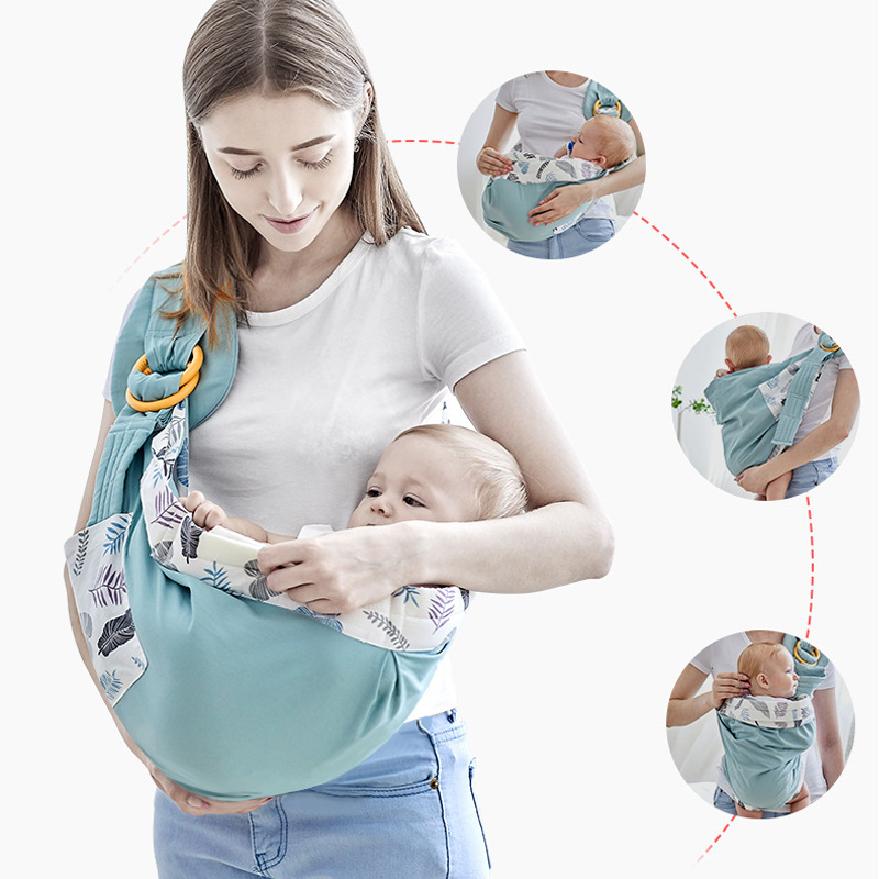 SeckinDogan Baby Carriers Cotton Wrap Sling Carrier Newborn Safety Ring Kerchief Baby Carrier Comfortable Infant Kangaroo Bag