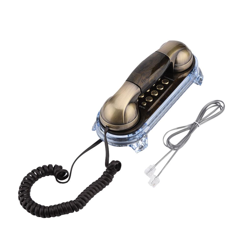 mini telephone Retro Wall Mounted Telephone Corded Phone Landline Fashion Antique Telephone for Home Hotel telefono fijo para
