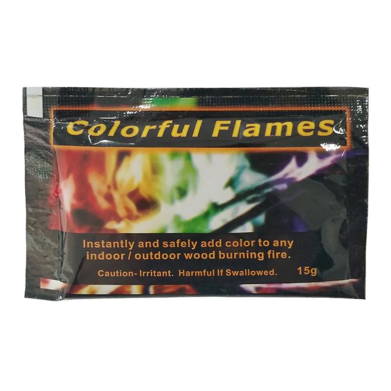 15g Mystical Fire Magic Tricks Colorful Flames Powder Toys Bonfire Fireplace Outdoor Flame Magicians Pyrotechnics
