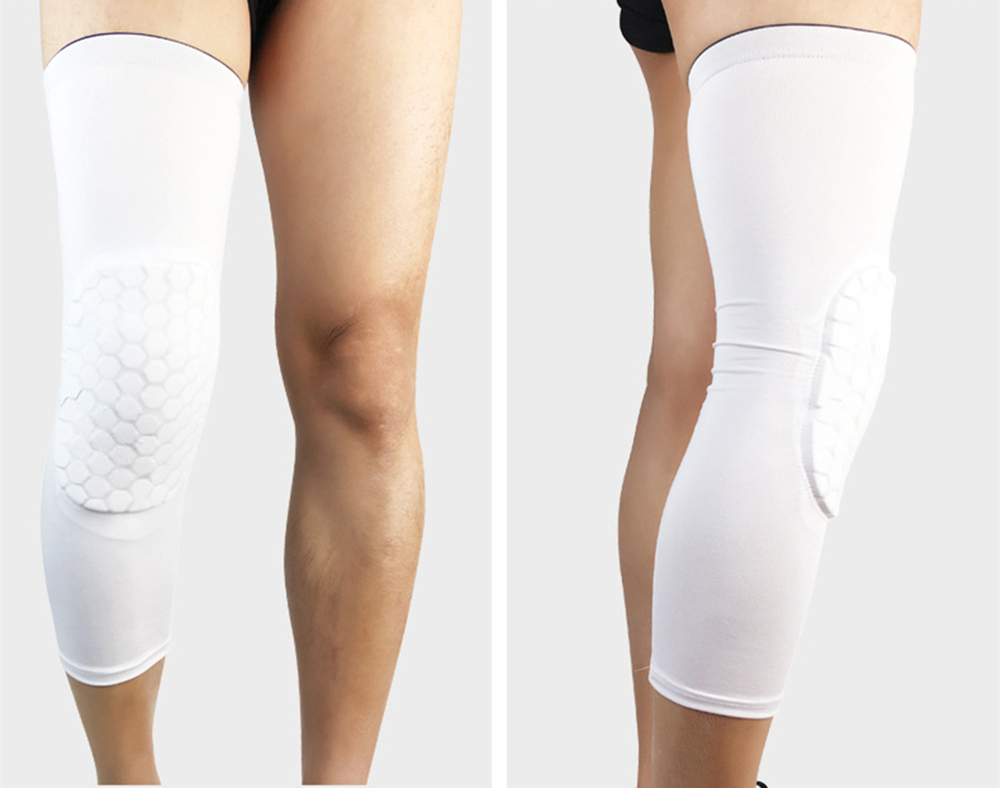 Hex Padded Basketball Knee Pad Anti Slip Compression Leg Sleeve Guard Kneepad Sport Crashproof Protection Honeycomb Leg Warmers